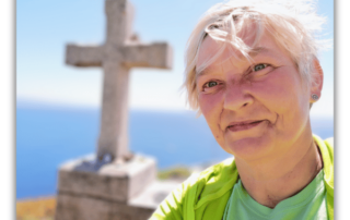 Portrait Sylvia - kurz nachdem sie die Nachricht erhalten hat, dass sie Oma wird