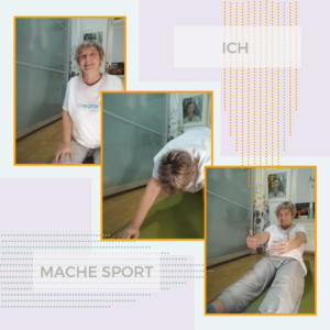 Frau Tornau macht Sport. Collage.