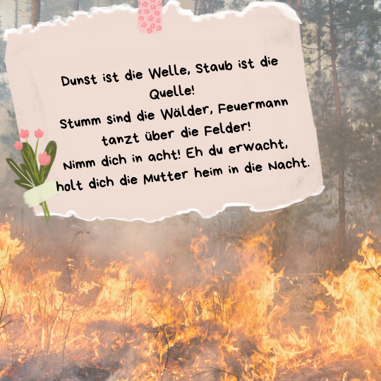Das Lied der Regentrude. Vielleicht hilft es gegen Waldbrände