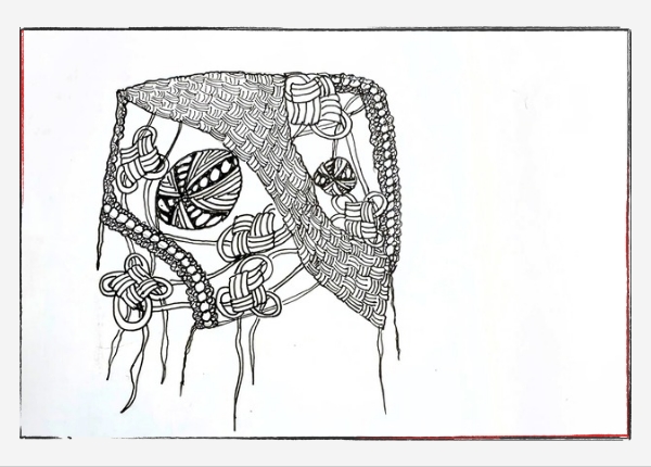Ein Zentangel. https://zentangle.de/de/zentangle/